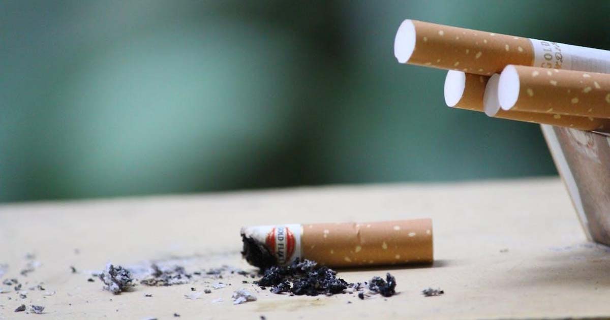 Bild zeigt Zigaretten und eine letzte Zigarette ausgedrückt