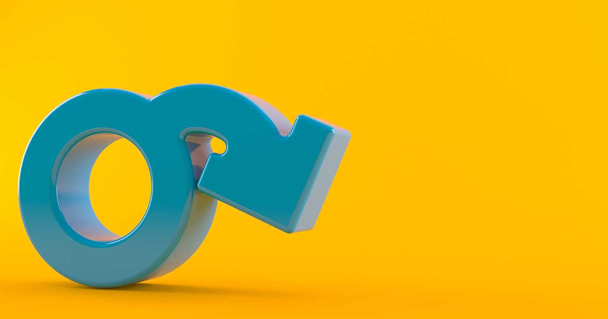 Erection problem concept isolated on orange background