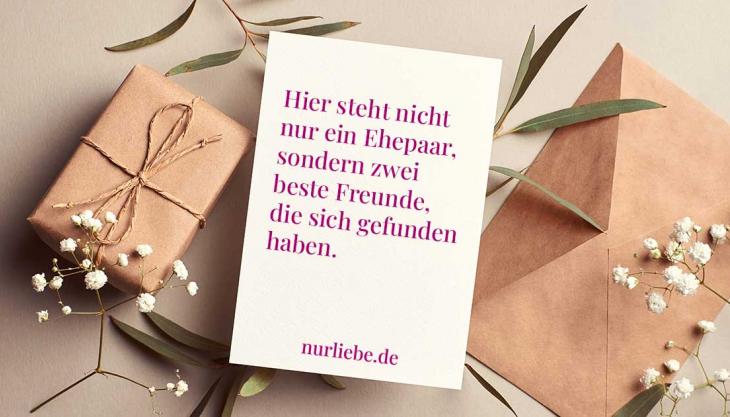 Bild zeigt eine Grußkarte mit einem Hochzeitsspruch