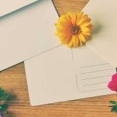Bild zeigt Postkarte Briefumschlag Vintage